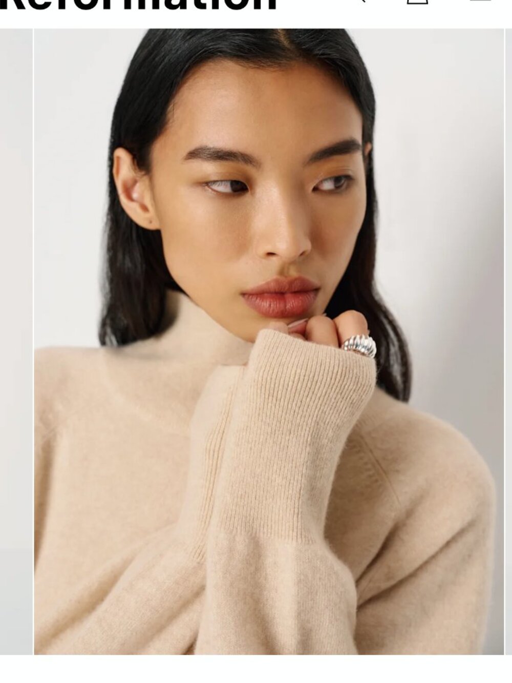 Reformation cashmere turtleneck sweater NWT - Picture 5 of 6